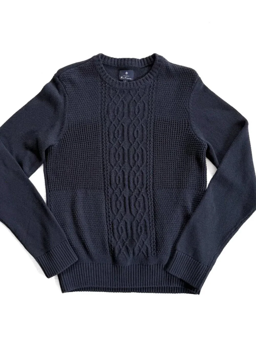 Ben Sherman Cable Knit Crewneck Sweater